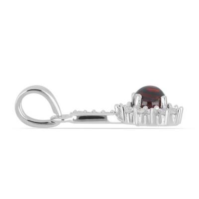 BUY STERLING SILVER NATURAL GARNET GEMSTONE  PENDANT